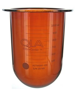 1000mL Amber UltraCenter Precision Glass Vessel, Serialized