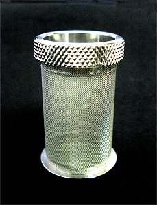 100 Mesh Standard Push-On Style Basket for Distek, 316 SS, Serialized