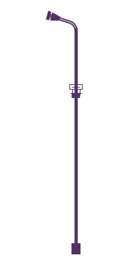 15’’ (380mm) Bent 316 SS Cannula with SS Luer Lock & Tygon Tubing for QLA “01” style filters (CAN015-01)