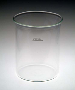 900mL Clear Glass Disintegration Beaker with Flared Top