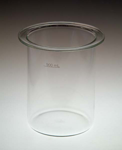 900mL Clear Glass Disintegration Beaker with Flat Top