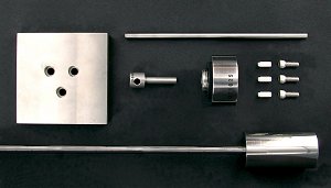 Intrinsic Dissolution Apparatus Complete Set for Sotax Baths includes 1 each of the following: IDASNH-ST01 (xx” Shaft & Holder), IDAPCH-01 (8mm Punch), IDADIE-01 (8mm Die), IDAGST-01 (Gasket), IDAPLT-01 (Surface Plate)