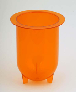 1000mL Amber Plastic Footed Vessel for Distek