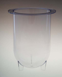 1000mL Amber Plastic Footed Vessel for Pharmatest