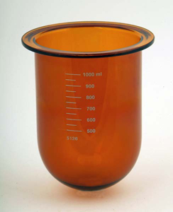 1000mL Amber Glass Vessel for Erweka, Serialized