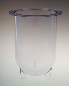1000mL Clear Plastic Footed Vessel for Hanson